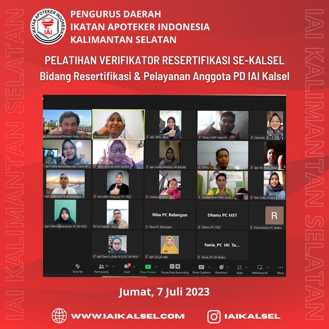 Pelatihan Verifikator Resertifikasi Se-Kalsel